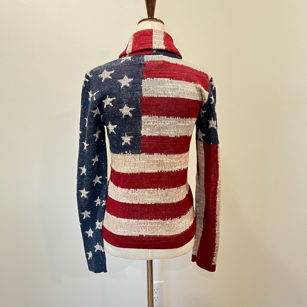 Denim & Supply by Ralph Lauren American flag print cardi sweater size Pe… - Picture 8 of 13